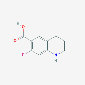 molecular formula C10H10FNO2 B2418362 7-Fluoro-1,2,3,4-tetrahydroquinoline-6-carboxylic acid CAS No. 1936263-26-1