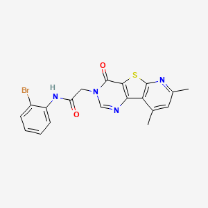 molecular formula C19H15BrN4O2S B2418376 N-(2-bromophenyl)-2-(7,9-dimethyl-4-oxopyrido[3',2':4,5]thieno[3,2-d]pyrimidin-3(4H)-yl)acetamide CAS No. 946269-09-6