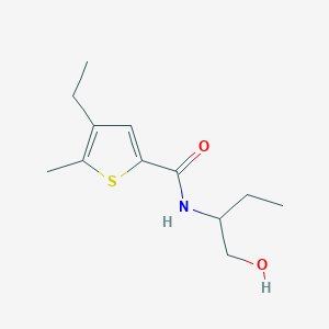 molecular formula C12H19NO2S B2418381 4-ethyl-N-(1-hydroxybutan-2-yl)-5-methylthiophene-2-carboxamide CAS No. 1156974-58-1
