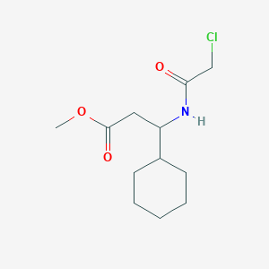 molecular formula C12H20ClNO3 B2418387 Methyl 3-[(2-chloroacetyl)amino]-3-cyclohexylpropanoate CAS No. 2411310-89-7