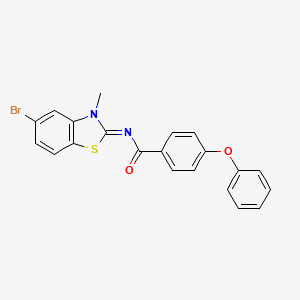 molecular formula C21H15BrN2O2S B2418399 (Z)-N-(5-bromo-3-methylbenzo[d]thiazol-2(3H)-ylidene)-4-phenoxybenzamide CAS No. 324759-00-4