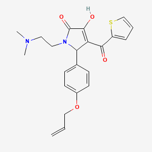 molecular formula C22H24N2O4S B2418400 5-(4-(allyloxy)phenyl)-1-(2-(dimethylamino)ethyl)-3-hydroxy-4-(thiophene-2-carbonyl)-1H-pyrrol-2(5H)-one CAS No. 618084-61-0