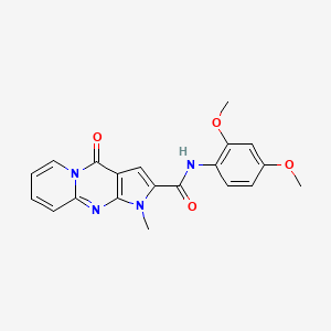 molecular formula C20H18N4O4 B2418402 N-(2,4-dimethoxyphenyl)-1-methyl-4-oxo-1,4-dihydropyrido[1,2-a]pyrrolo[2,3-d]pyrimidine-2-carboxamide CAS No. 864854-19-3