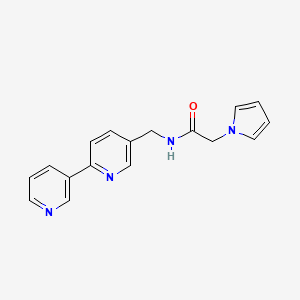 molecular formula C17H16N4O B2418404 N-([2,3'-bipyridin]-5-ylmethyl)-2-(1H-pyrrol-1-yl)acetamide CAS No. 2034479-28-0