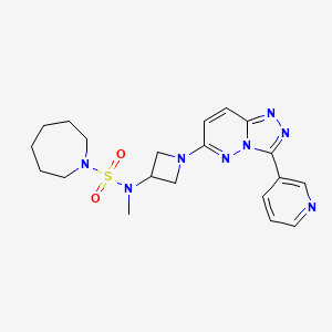 molecular formula C20H26N8O2S B2418406 N-methyl-N-{1-[3-(pyridin-3-yl)-[1,2,4]triazolo[4,3-b]pyridazin-6-yl]azetidin-3-yl}azepane-1-sulfonamide CAS No. 2379983-67-0