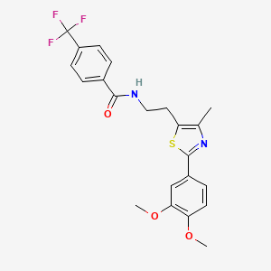 N-{2-[2-(3,4-dimethoxyphenyl)-4-methyl-1,3-thiazol-5-yl]ethyl}-4-(trifluoromethyl)benzamide