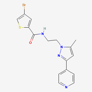 molecular formula C16H15BrN4OS B2418413 4-bromo-N-(2-(5-methyl-3-(pyridin-4-yl)-1H-pyrazol-1-yl)ethyl)thiophene-2-carboxamide CAS No. 2034632-83-0