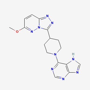 molecular formula C16H17N9O B2418415 6-(4-{6-methoxy-[1,2,4]triazolo[4,3-b]pyridazin-3-yl}piperidin-1-yl)-9H-purine CAS No. 2199910-77-3