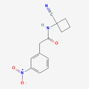 molecular formula C13H13N3O3 B2418417 N-(1-cyanocyclobutyl)-2-(3-nitrophenyl)acetamide CAS No. 1423486-76-3
