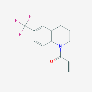 molecular formula C13H12F3NO B2418420 1-[6-(Trifluoromethyl)-3,4-dihydro-2H-quinolin-1-yl]prop-2-en-1-one CAS No. 2193367-26-7