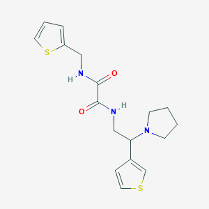 N1-(2-(pyrrolidin-1-yl)-2-(thiophen-3-yl)ethyl)-N2-(thiophen-2-ylmethyl)oxalamide