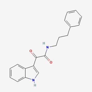2-(1H-indol-3-yl)-2-oxo-N-(3-phenylpropyl)acetamide