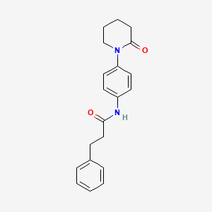 molecular formula C20H22N2O2 B2418425 N-[4-(2-oxopiperidin-1-yl)phenyl]-3-phenylpropanamide CAS No. 941978-29-6