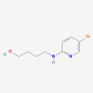 molecular formula C9H13BrN2O B2418440 4-[(5-溴吡啶-2-基)氨基]丁醇 CAS No. 1698344-80-7