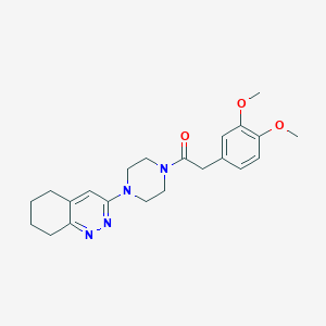 molecular formula C22H28N4O3 B2418444 2-(3,4-二甲氧基苯基)-1-(4-(5,6,7,8-四氢茚啉-3-基)哌嗪-1-基)乙酮 CAS No. 1904030-15-4
