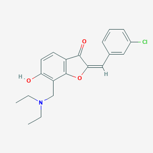 molecular formula C20H20ClNO3 B241845 2-(3-chlorobenzylidene)-7-[(diethylamino)methyl]-6-hydroxy-1-benzofuran-3(2H)-one 