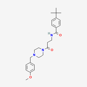 4-tert-butyl-N-(3-{4-[(4-methoxyphenyl)methyl]piperazin-1-yl}-3-oxopropyl)benzamide