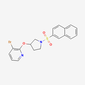 3-Bromo-2-((1-(naphthalen-2-ylsulfonyl)pyrrolidin-3-yl)oxy)pyridine