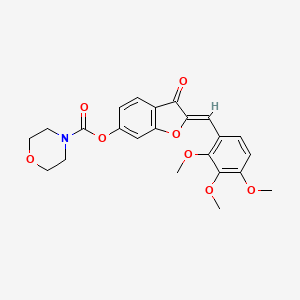 (Z)-3-oxo-2-(2,3,4-trimethoxybenzylidene)-2,3-dihydrobenzofuran-6-yl morpholine-4-carboxylate