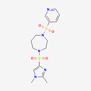 1-((1,2-dimethyl-1H-imidazol-4-yl)sulfonyl)-4-(pyridin-3-ylsulfonyl)-1,4-diazepane
