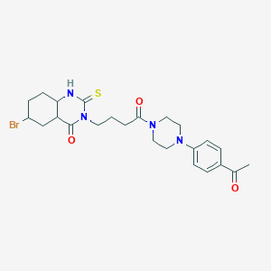 3-{4-[4-(4-Acetylphenyl)piperazin-1-yl]-4-oxobutyl}-6-bromo-2-sulfanylidene-1,2,3,4-tetrahydroquinazolin-4-one