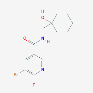 5-bromo-6-fluoro-N-[(1-hydroxycyclohexyl)methyl]pyridine-3-carboxamide