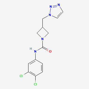 N-(3,4-Dichlorophenyl)-3-(triazol-1-ylmethyl)azetidine-1-carboxamide