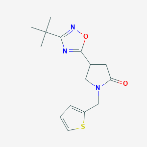 4-(3-Tert-butyl-1,2,4-oxadiazol-5-yl)-1-(2-thienylmethyl)pyrrolidin-2-one