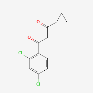 molecular formula C12H10Cl2O2 B2418486 1-Cyclopropyl-3-(2,4-dichlorophenyl)propane-1,3-dione CAS No. 134301-28-3