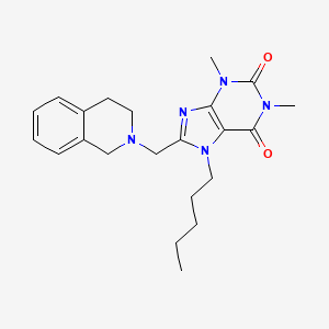 8-(3,4-dihydroisoquinolin-2(1H)-ylmethyl)-1,3-dimethyl-7-pentyl-3,7-dihydro-1H-purine-2,6-dione