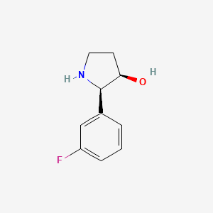 molecular formula C10H12FNO B2418505 (2R,3R)-2-(3-Fluorophenyl)pyrrolidin-3-ol CAS No. 2402789-69-7