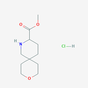 Methyl 9-oxa-2-azaspiro[5.5]undecane-3-carboxylate;hydrochloride