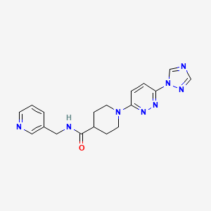 1-(6-(1H-1,2,4-triazol-1-yl)pyridazin-3-yl)-N-(pyridin-3-ylmethyl)piperidine-4-carboxamide