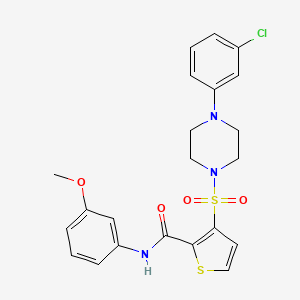 3-{[4-(3-chlorophenyl)piperazin-1-yl]sulfonyl}-N-(3-methoxyphenyl)thiophene-2-carboxamide