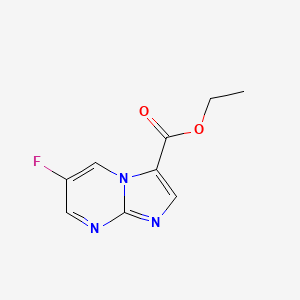 molecular formula C9H8FN3O2 B2418564 Ethyl 6-fluoroimidazo[1,2-a]pyrimidine-3-carboxylate CAS No. 1339176-02-1