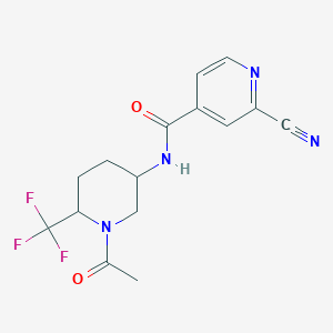 N-[1-Acetyl-6-(trifluoromethyl)piperidin-3-yl]-2-cyanopyridine-4-carboxamide