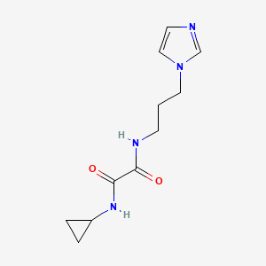 molecular formula C11H16N4O2 B2418567 N1-(3-(1H-咪唑-1-基)丙基)-N2-环丙基草酰胺 CAS No. 920418-75-3