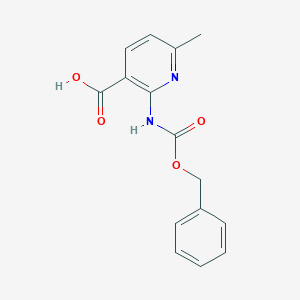 molecular formula C15H14N2O4 B2418573 6-Methyl-2-(phenylmethoxycarbonylamino)pyridine-3-carboxylic acid CAS No. 2287331-33-1