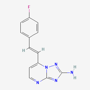 7-[(E)-2-(4-fluorophenyl)ethenyl]-[1,2,4]triazolo[1,5-a]pyrimidin-2-amine