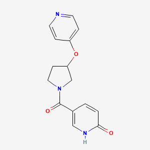 5-(3-(pyridin-4-yloxy)pyrrolidine-1-carbonyl)pyridin-2(1H)-one