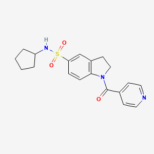 5-[(Cyclopentylamino)sulfonyl]indolinyl 4-pyridyl ketone