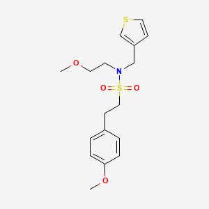 N-(2-methoxyethyl)-2-(4-methoxyphenyl)-N-(thiophen-3-ylmethyl)ethanesulfonamide