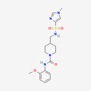 N-(2-methoxyphenyl)-4-((1-methyl-1H-imidazole-4-sulfonamido)methyl)piperidine-1-carboxamide