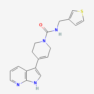 4-{1H-pyrrolo[2,3-b]pyridin-3-yl}-N-[(thiophen-3-yl)methyl]-1,2,3,6-tetrahydropyridine-1-carboxamide