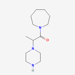 molecular formula C13H25N3O B2418615 1-(Azepan-1-yl)-2-(piperazin-1-yl)propan-1-one CAS No. 90476-97-4