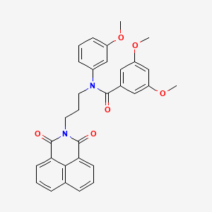 N-(3-(1,3-dioxo-1H-benzo[de]isoquinolin-2(3H)-yl)propyl)-3,5-dimethoxy-N-(3-methoxyphenyl)benzamide