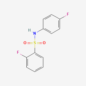 molecular formula C12H9F2NO2S B2418631 2-fluoro-N-(4-fluorophenyl)benzenesulfonamide CAS No. 571923-01-8