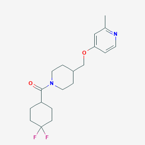 molecular formula C19H26F2N2O2 B2418652 (4,4-Difluorocyclohexyl)-[4-[(2-methylpyridin-4-yl)oxymethyl]piperidin-1-yl]methanone CAS No. 2379971-07-8