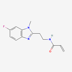 molecular formula C13H14FN3O B2418689 N-[2-(6-fluoro-1-methyl-1H-1,3-benzodiazol-2-yl)ethyl]prop-2-enamide CAS No. 2094710-72-0