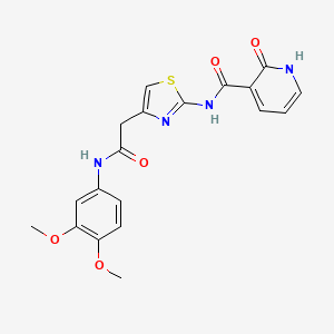 N-(4-(2-((3,4-dimethoxyphenyl)amino)-2-oxoethyl)thiazol-2-yl)-2-oxo-1,2-dihydropyridine-3-carboxamide